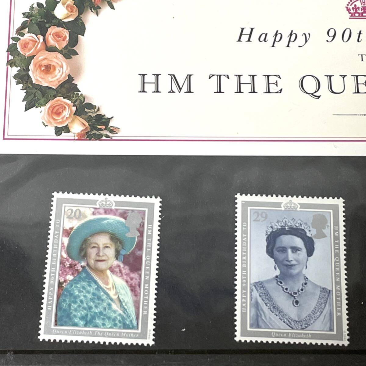 エリザベス女王 記念切手 4種 6セット Happy 90th Birthday HM THE QUEEN MOTHER (r763)_画像3