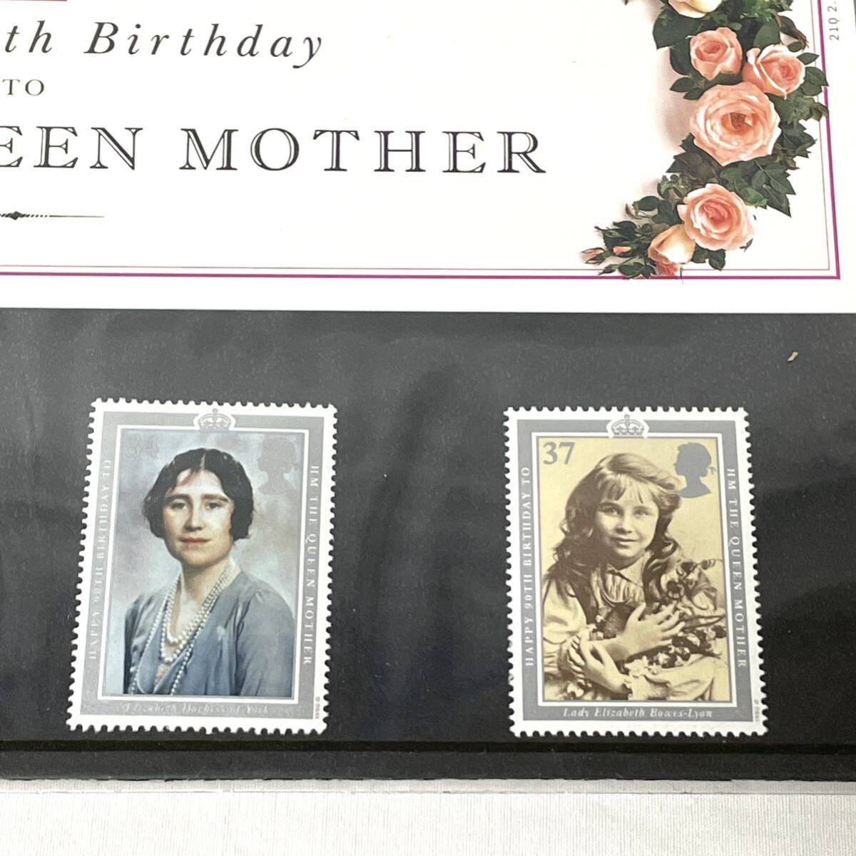 エリザベス女王 記念切手 4種 6セット Happy 90th Birthday HM THE QUEEN MOTHER (r763)_画像4