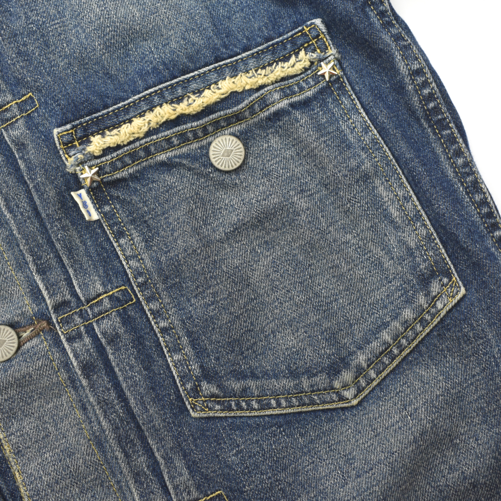 YOUNG&OLSEN ヤング＆オルセン 1stタイプ vintage加工 デニム ジャケット ジージャン 日本製 size.3の画像4
