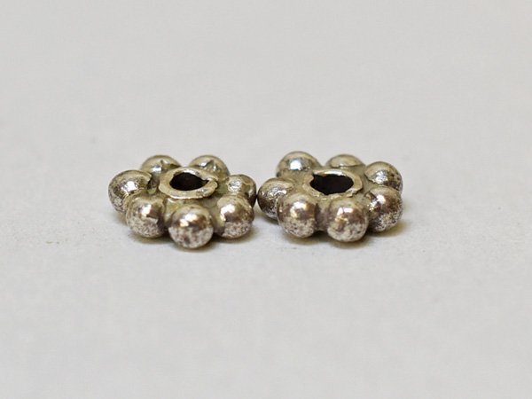 ●わくわくとんぼ玉★得割! カレンシルバー花型スペーサー LL size 2個セット(Φ6.5mm) Silver925 蜻蛉玉 トンボ玉【T23001P】_画像2