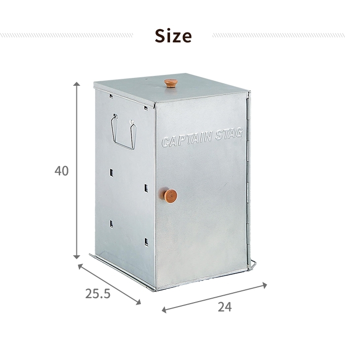 燻製器 折りたたみ スモーカー 燻製 幅24 奥行25.5 高さ40 BBQ コンパクト収納 カセットコンロ 簡単 いぶす 薫製 手作り M5-MGKPJ00549_画像4