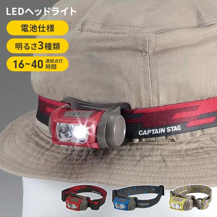 ヘッドライト モザイク LED 電池式 幅6 奥行4.5 高さ3.3 懐中電灯 3段階照射 強烈な明るさ 登山 釣り 防災用品 キャンプ M5-MGKPJ00411MZ_画像2