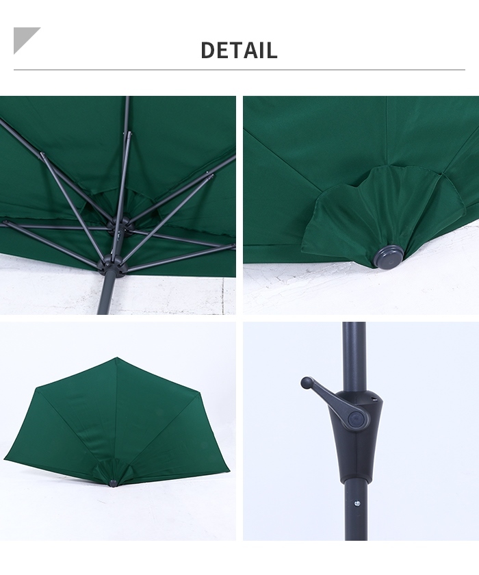  half jpy parasol ivory garden parasol 270cm half parasol half jpy garden parasol sunshade angle adjustment Cafe manner garden M5-MGKFGB00666IV
