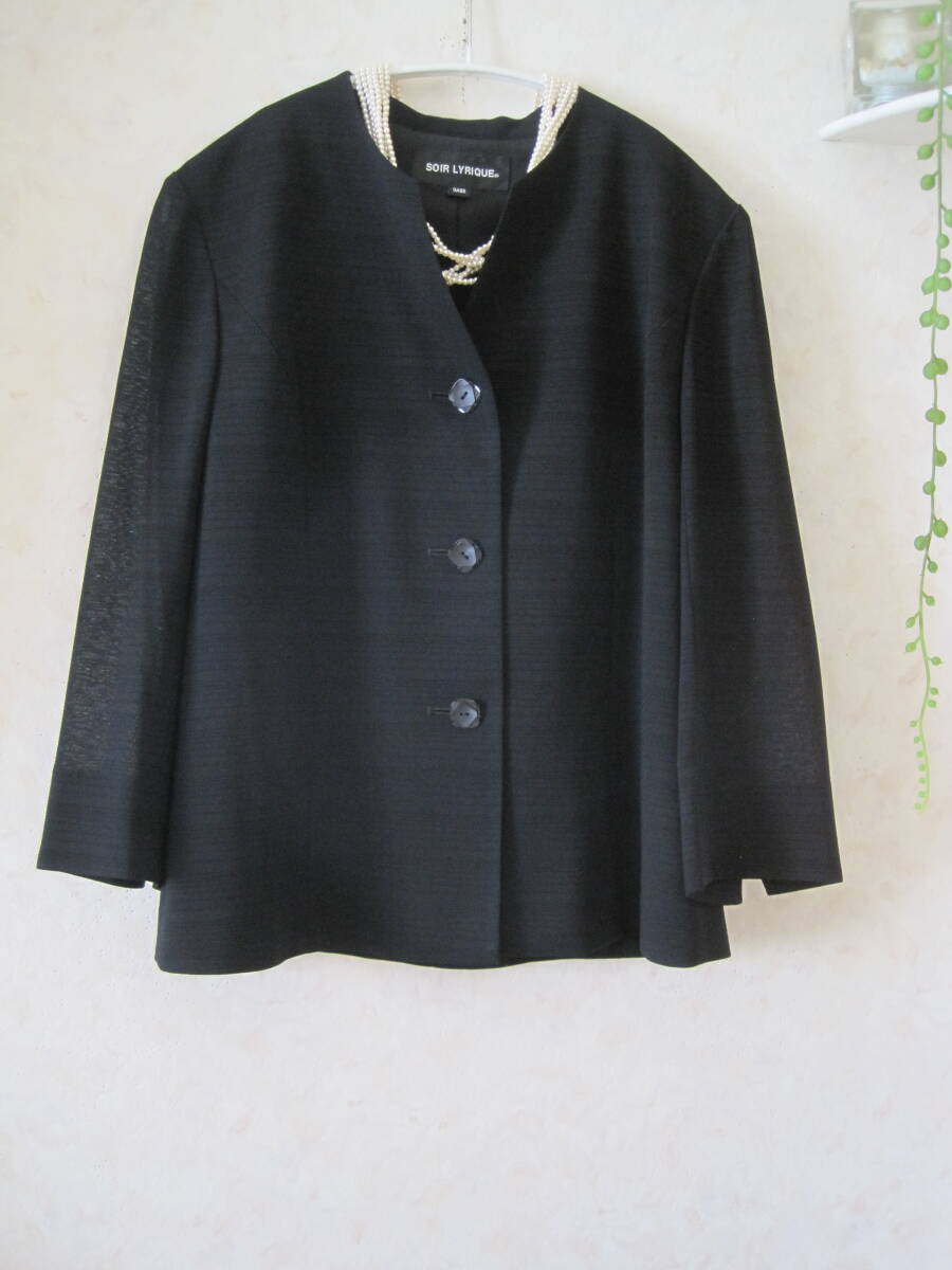 * beautiful goods *( stock ) Tokyo sowa-ru*SOIR LYRIQUE* black. blouse jacket * Sara li considering . woven ground * no color *9ABR* postage 185 jpy * anonymity delivery possible *