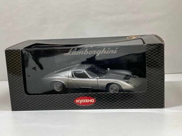 1/18 KYOSHO 京商 LAMBORGHINI Miura P400SV Silver 08313S Limited 1000 pcs. ランボルギーニ ミウラ SV シルバー【H23】の画像2