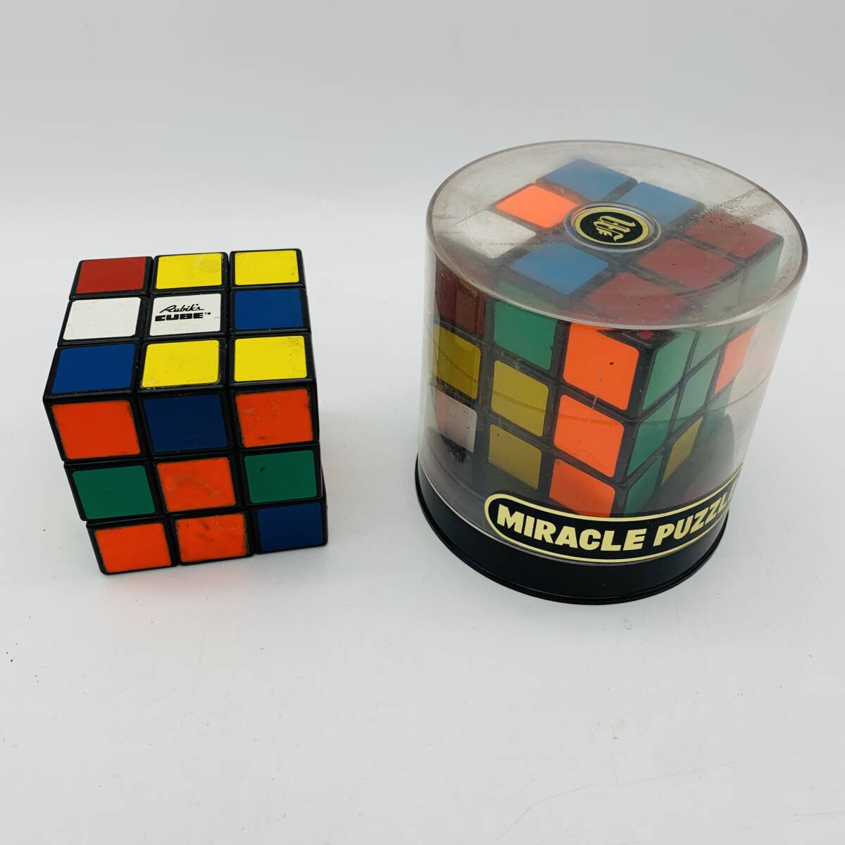 【当時物】2個セット MIRACLE PUZZLE ルービックキューブ Rubik's CUBE 立体パズル ツクダオリジナル 昭和レトロ アンティーク 20240413G99