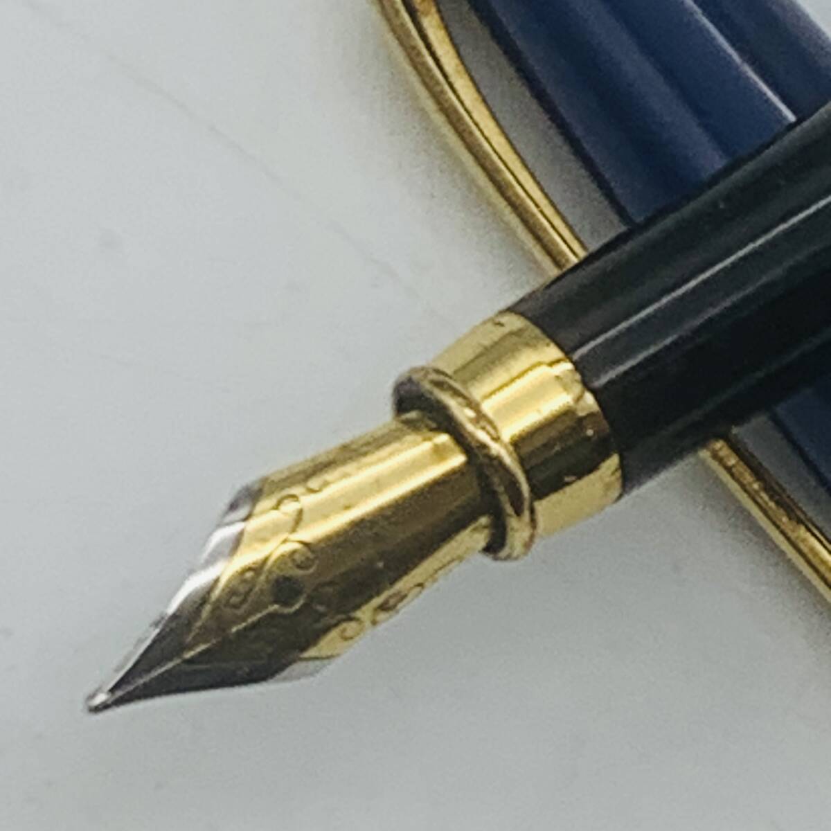 【レア】S.T.Dupont エス・テー・デュポン風？ 万年筆 文房具 筆記用具 ブルー 青 20240322B08_画像2