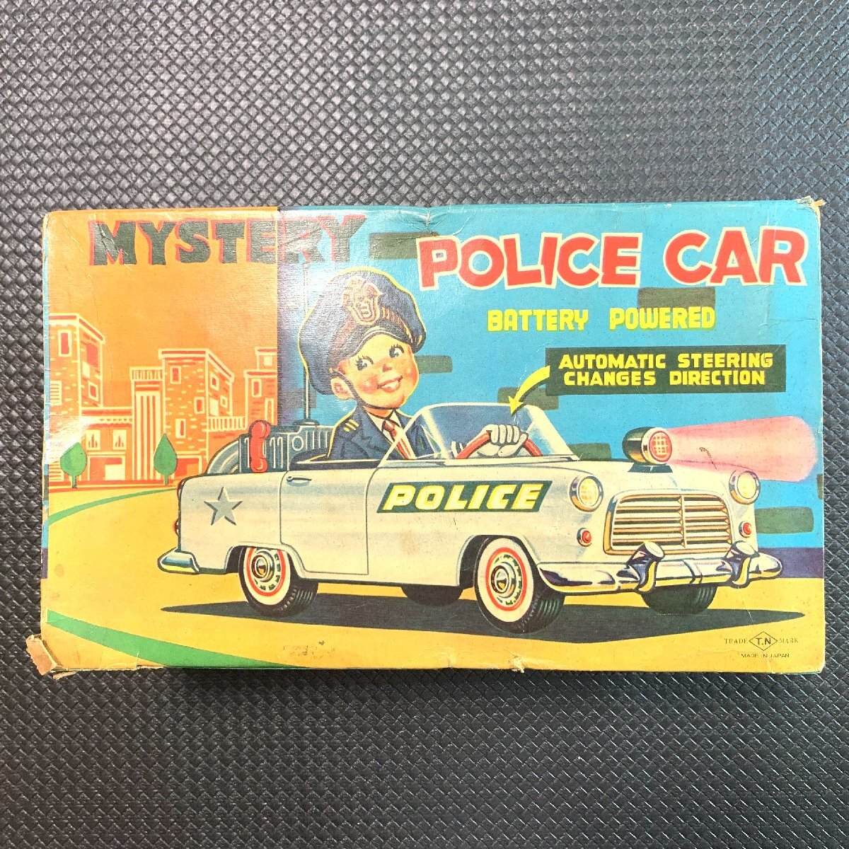 ◆TN Nomura 野村トーイ 1950年代 Mystery Police Car Battery Operated 元箱付き 完動品◆の画像1