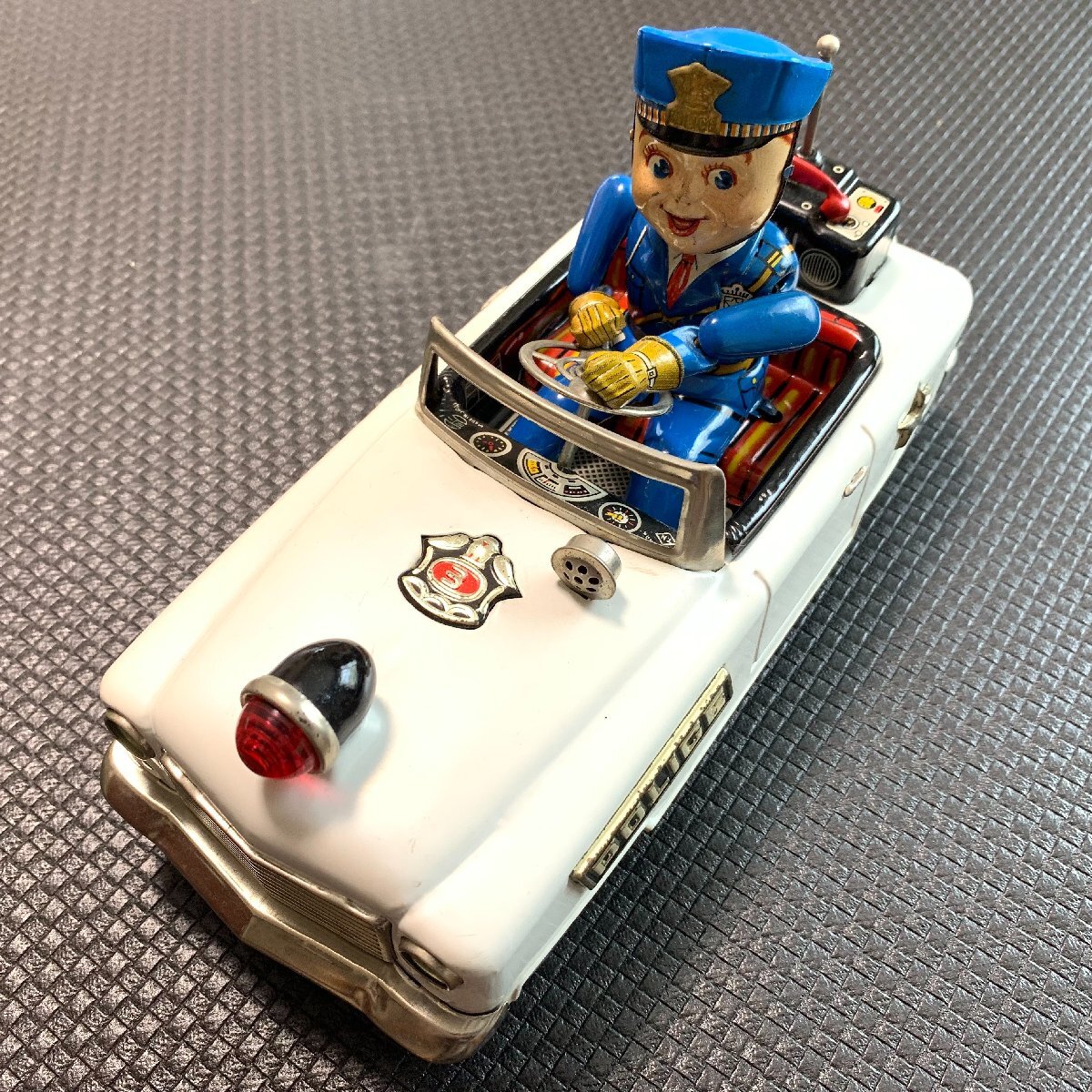 ◆TN Nomura 野村トーイ 1950年代 Mystery Police Car Battery Operated 元箱付き 完動品◆の画像2