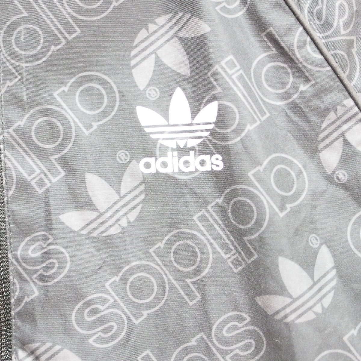 adidas◆アディダス メンズ ウインドブレーカー ロゴプリント（ブラック）サイズXS◆USED_画像4