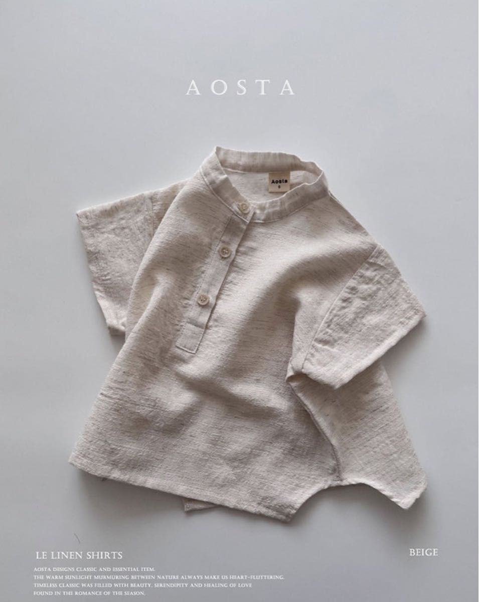 ［L 90size］AOSTA / le linen shirt