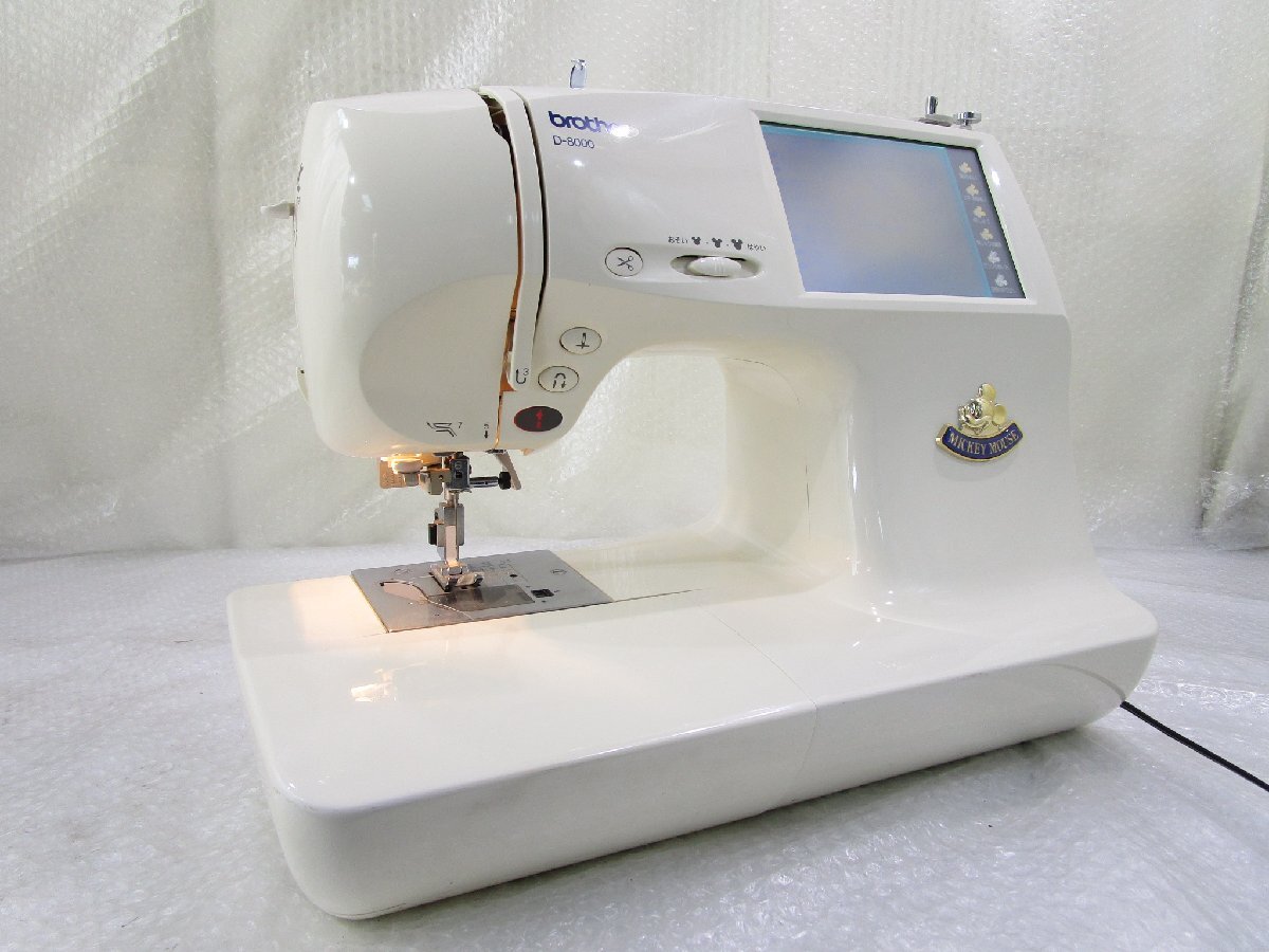 ◎brother ブラザー コンピューターミシン D-8000 ディズニー ミッキーマウス モデル 刺繍 裁縫 ハンドクラフト 手工芸 現状品 w41612の画像2