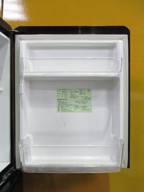 ☆Eangle エディオン 2ドア ノンフロン冷凍冷蔵庫 149L レトロデザイン ANG-RE151-A1 ブラック 2019年製 直接引取OK w451の画像3