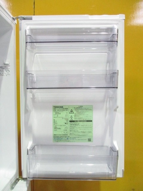 ◎TOSHIBA 東芝 2ドア ノンフロン冷凍冷蔵庫 153L GR-S15BS ホワイト 2020年製 取説付き 直接引取OK w4186の画像3