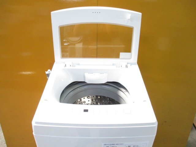 ◎2021年製 NITORI ニトリ 全自動洗濯機 6kg NTR60 コンパクト ガラス扉 ガラストップ ホワイト 直接引取OK w4162の画像3