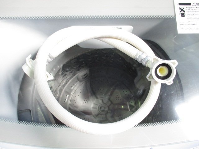 ◎2021年製 NITORI ニトリ 全自動洗濯機 6kg NTR60 コンパクト ガラス扉 ガラストップ ホワイト 直接引取OK w4162の画像8