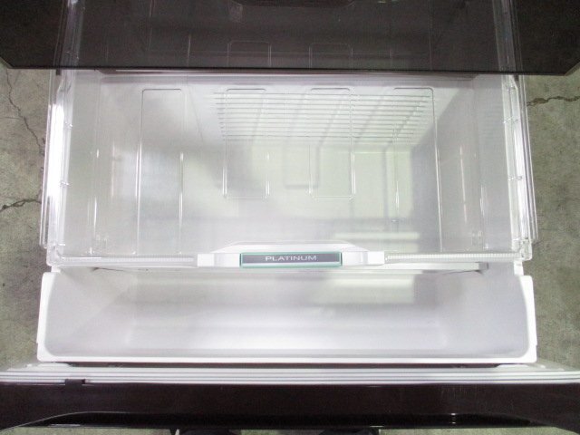 ☆HITACHI 日立 6ドア ノンフロン冷凍冷蔵庫 505L 真空チルド フレンチドア R-G5200F(XT) クリスタルブラウン 2016年製 直接引取OK w4265の画像7