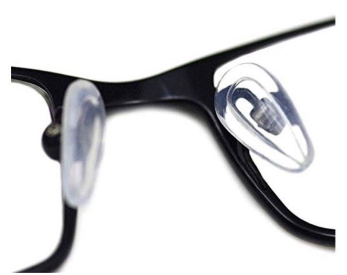 メガネ鼻パッド シリコン製 柔らかい 40ペア 6種類 交換セット メガネ修理キット ケース付き