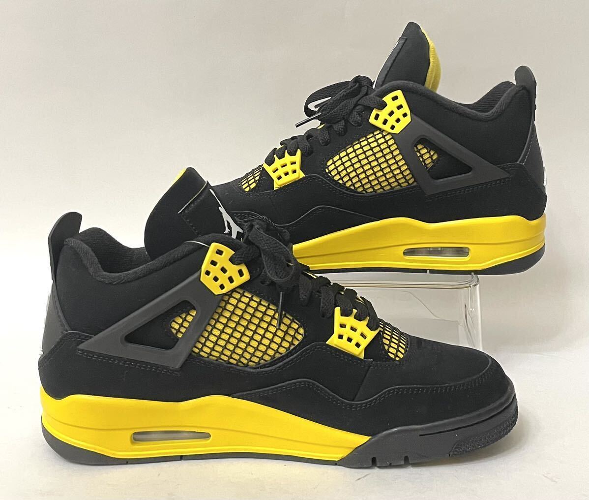 新品 NIKE AIR JORDAN 4 RETRO THUNDER BLACK TOUR YELOW ナイキ エアジョーダン 4 レトロ サンダー ブラック スニーカー DH6927017 正規品の画像4