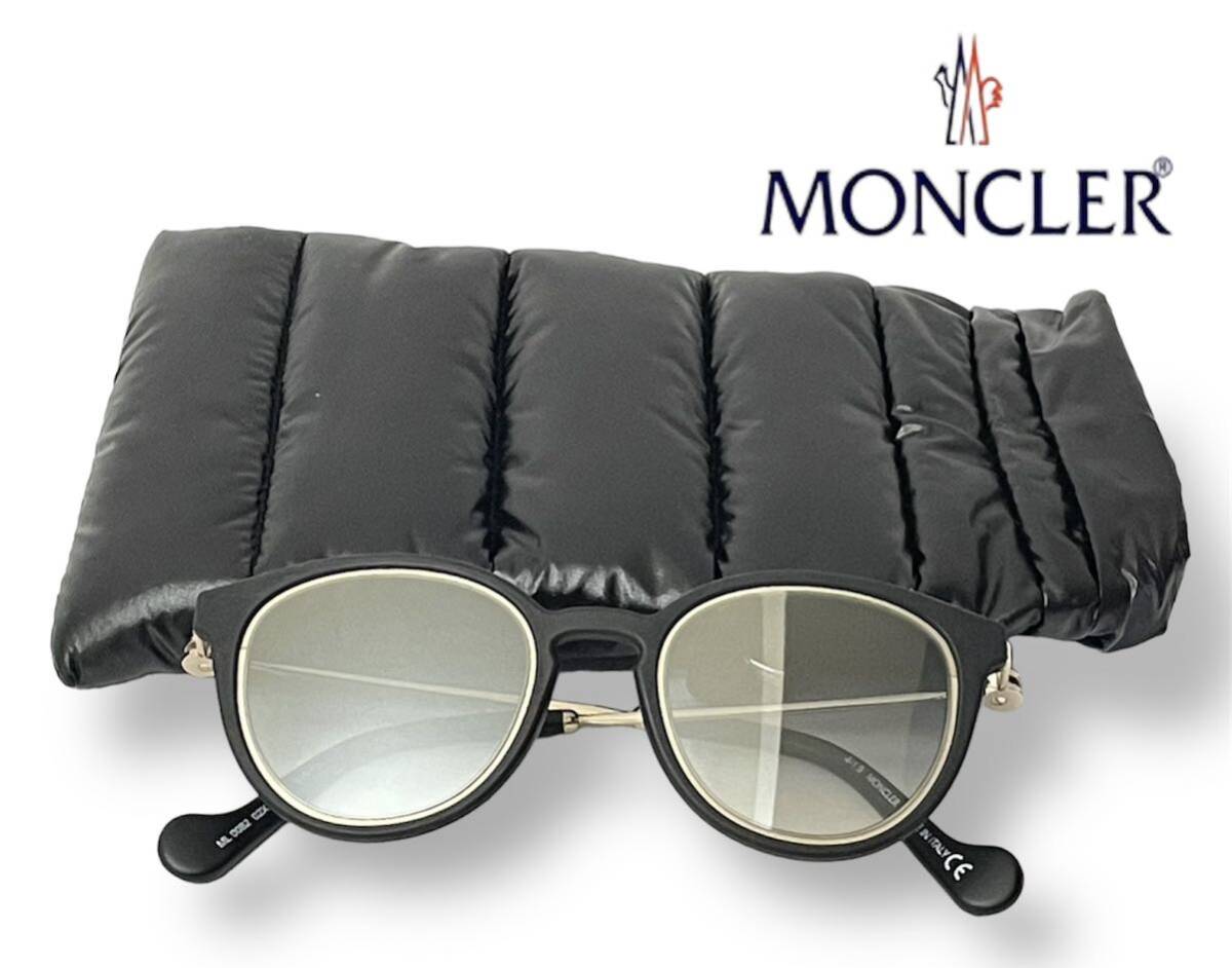 新品同様 MONCLER ML0082 モンクレール サングラス グラデーションレンズ アイウェア ボストン イタリア製 正規品_画像1