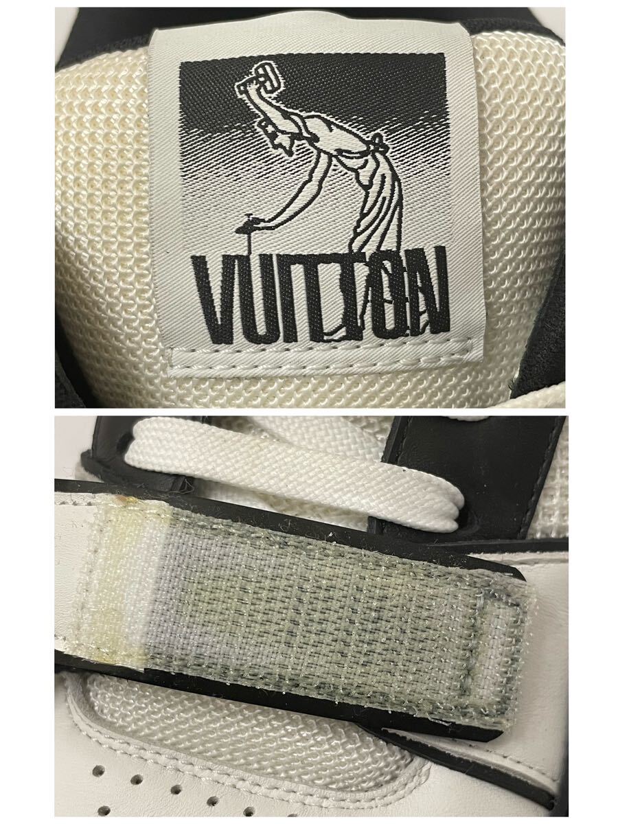 22年 LOUIS VUITTON MS0222 ルイヴィトン LVトレイナーライン モノグラム ブラックデニム レザー スニーカー イタリア製 正規品の画像9