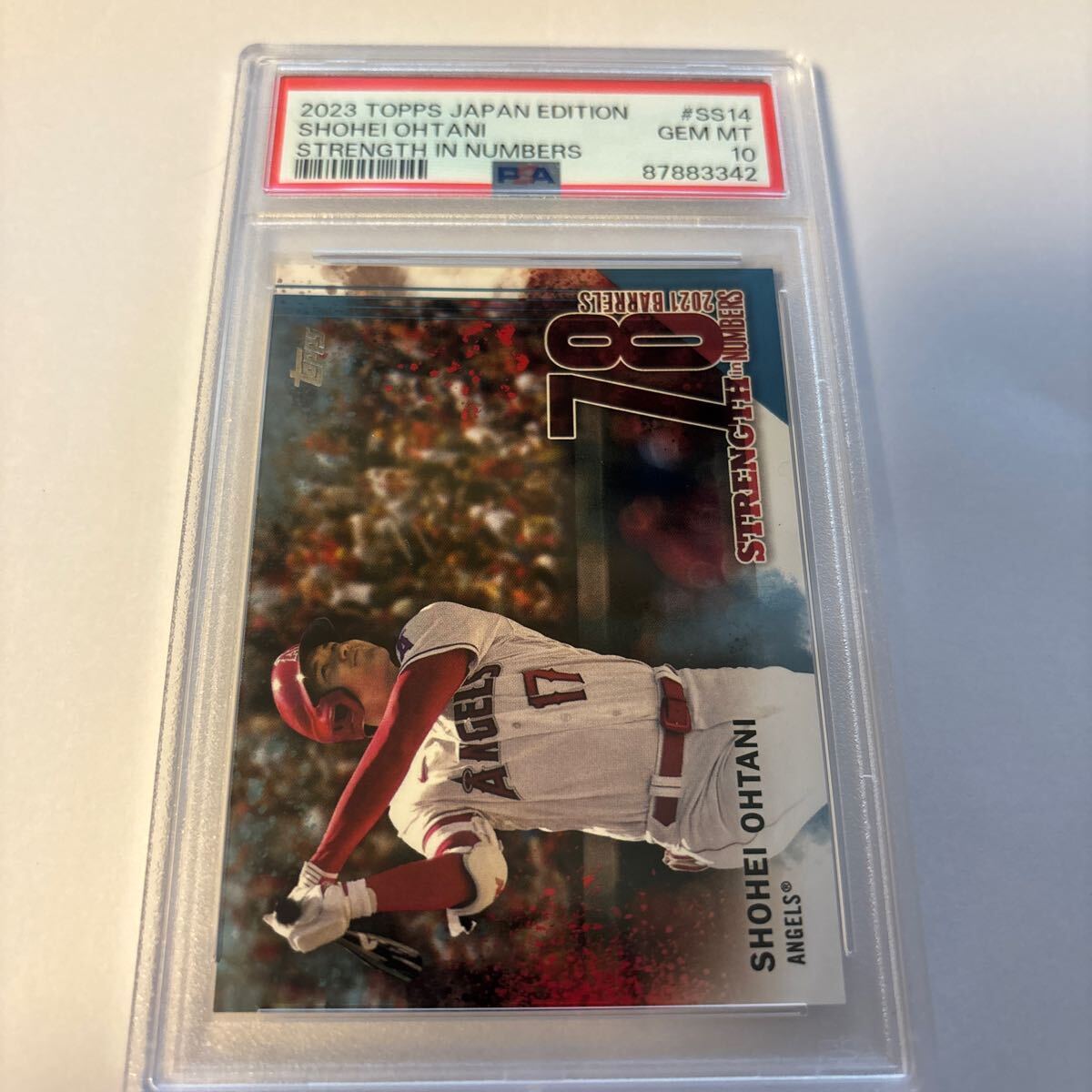 psa10 topps JAPAN EDITION 大谷翔平 STRENGTH IN NUMBERSの画像1