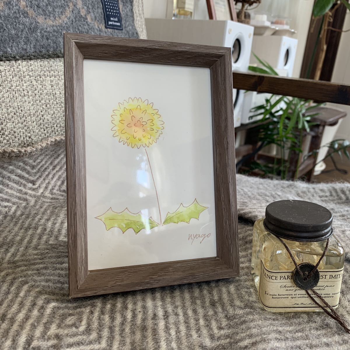 nyago watercolor painting .... flower spring . picture illustration hand-drawn illustrations plant .botanika lure to art interior painter genuine work original picture autograph frame 