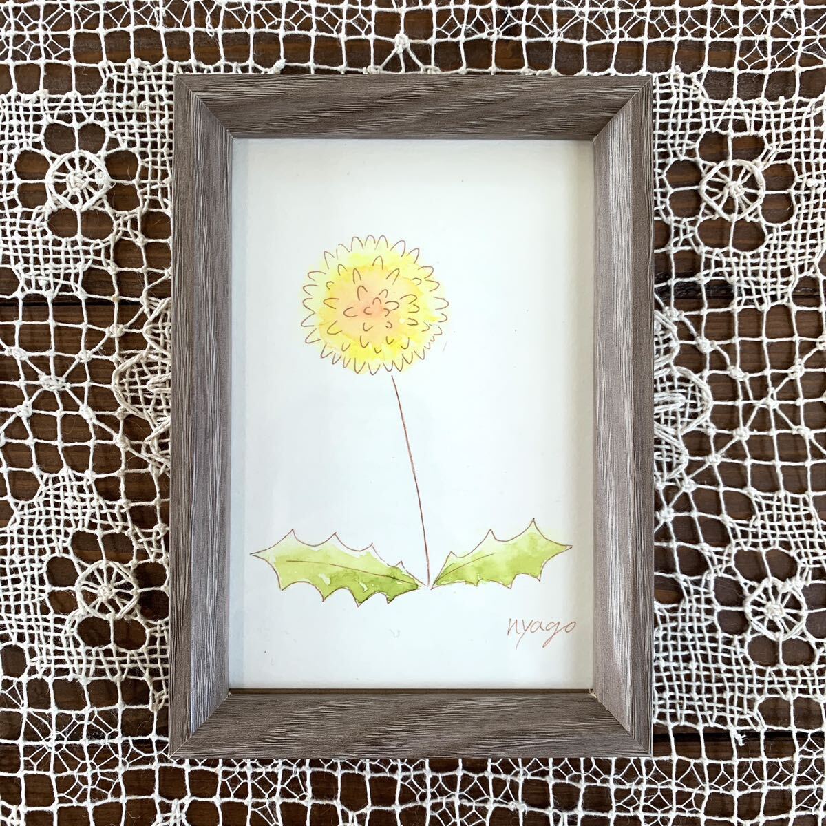 nyago watercolor painting .... flower spring . picture illustration hand-drawn illustrations plant .botanika lure to art interior painter genuine work original picture autograph frame 