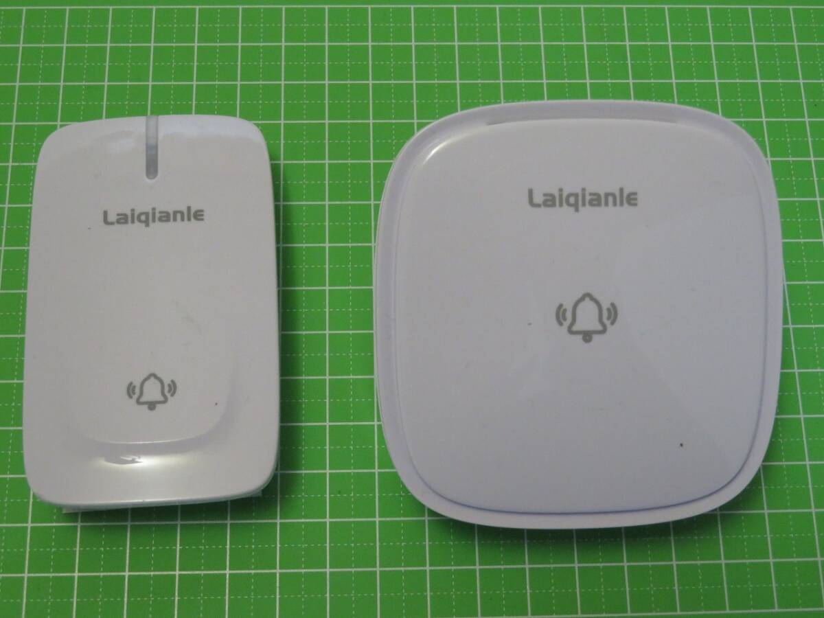 ワイヤレスチャイム 中古　電池不要 自動発電　玄関チャイム Laiqianle 送料無料　一度使用のみ_画像1