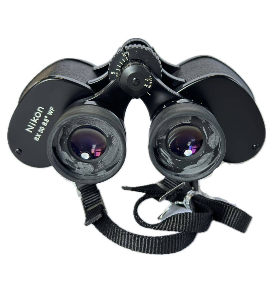 AZ-771 Nikon 双眼鏡 Binoculars 8×30E 8.3°WF ソフトケース 箱 取説 デッド ジャンク 現状 美品 ニコン 日本製 ポロプリズム の画像2