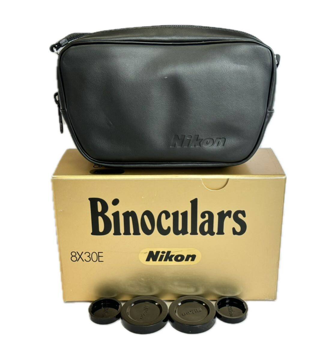 AZ-771 Nikon 双眼鏡 Binoculars 8×30E 8.3°WF ソフトケース 箱 取説 デッド ジャンク 現状 美品 ニコン 日本製 ポロプリズム の画像8