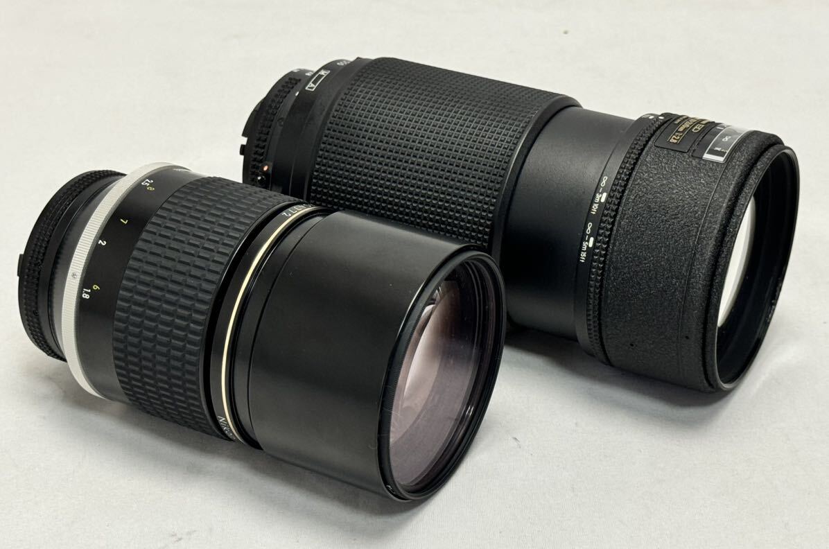 AZ-864 Nikon 一眼 カメラ レンズ 2本 ED AF NIKKOR 80-200ｍｍ F2.8 / ED 180ｍｍ Ｆ2.8 マニュアルフォーカス ニコン シャッター確認_画像9