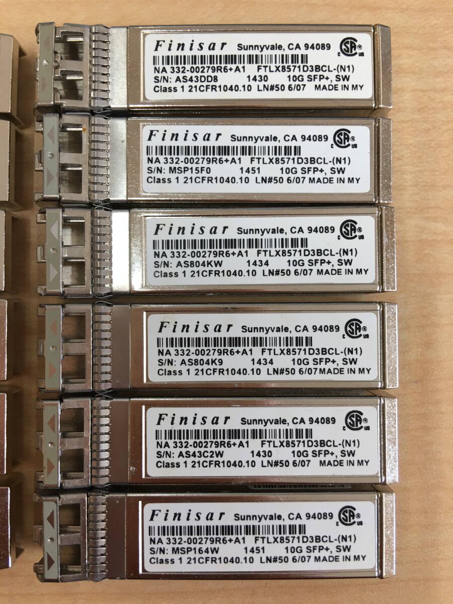 B2813)Finisar FTLX8571D3BCL-(N1) 10G SFP+ トランシーバ モジュール 中古動作品12点セット_画像3