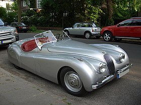 ジャガーXK120に！最高級カーカバー！超耐久・裏起毛・高撥水・良通気！エクストラボディカバー！装着簡単な車カバー_装着車両イメージ