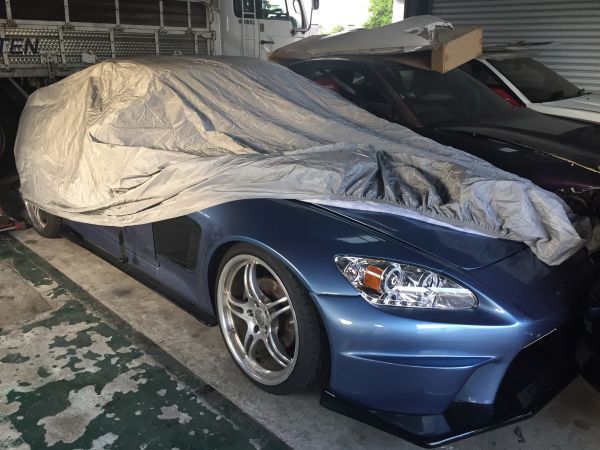 S2000　AP1　AP2に！最高級カーカバー！超耐久・裏起毛・高撥水・良通気！エクストラボディカバー！装着簡単な車カバー_装着車両イメージ