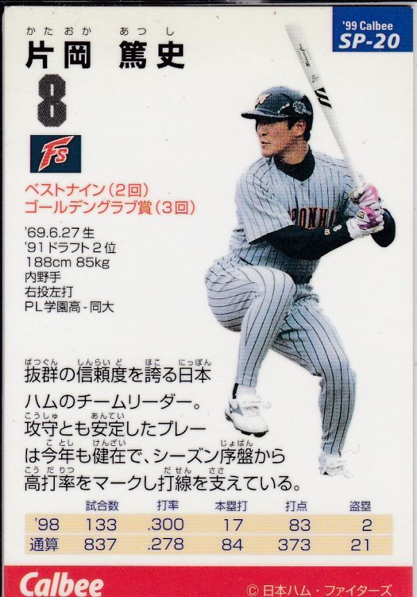 *1999 Calbee [ one-side hill . history ] special card SP-20: Japan ham 