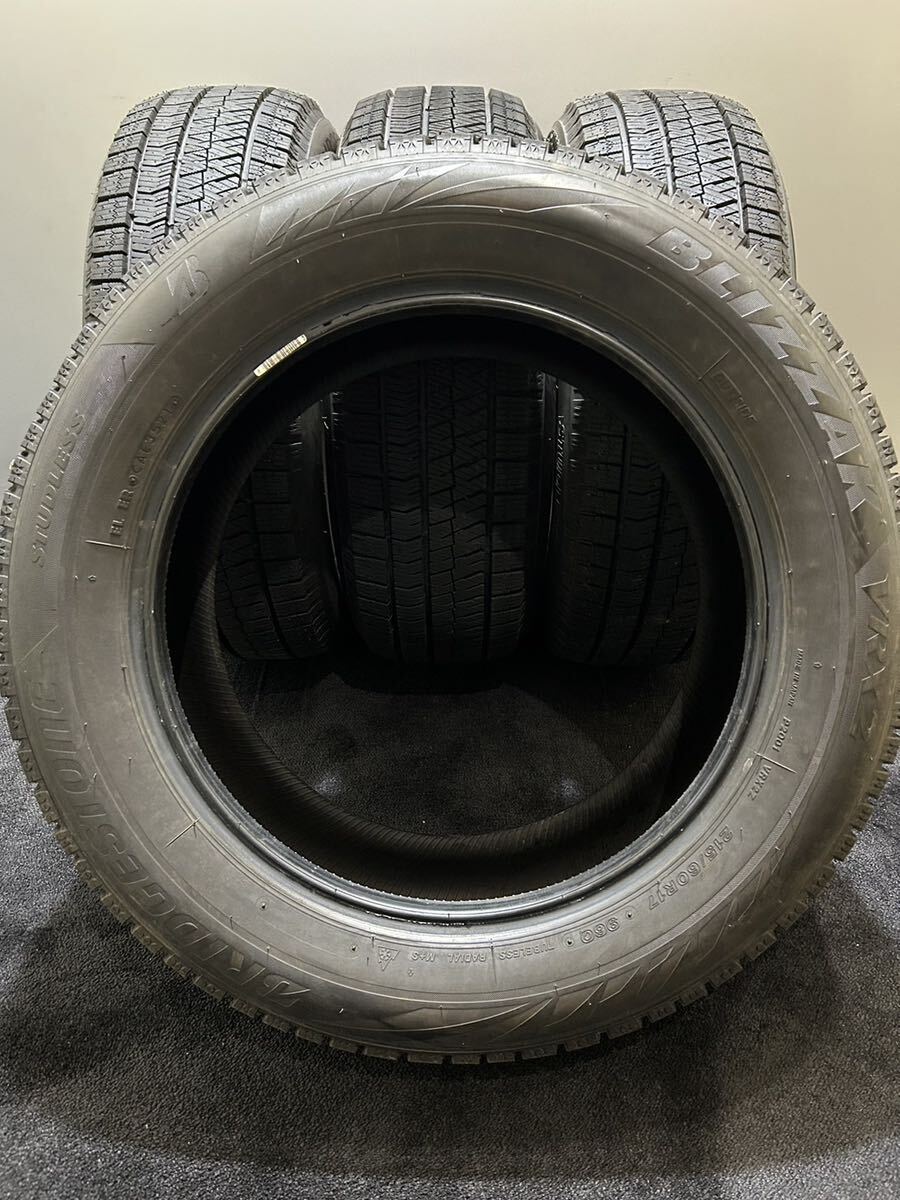 215/60R17 BRIDGESTONE/VRX2 21年製 スタッドレス 4本 ブリヂストン ブリザック エスティマ C-HR カローラクロス (南6-F364)の画像10