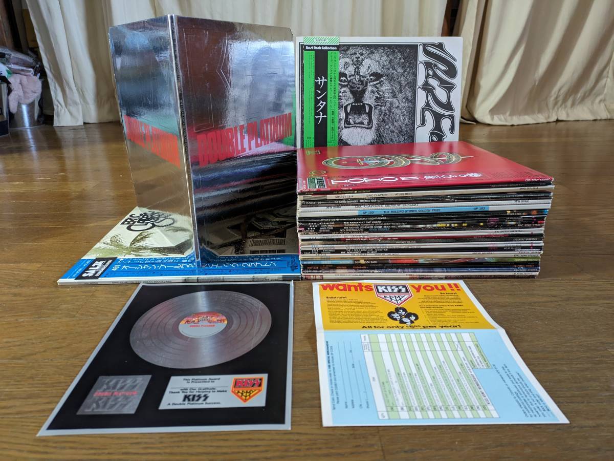 * Progres & hard other lock name record strongest set * beautiful goods with belt many LP38 pieces set!KISS( sticker attaching )!,ELP,MSG,klap ton,TOTO other 