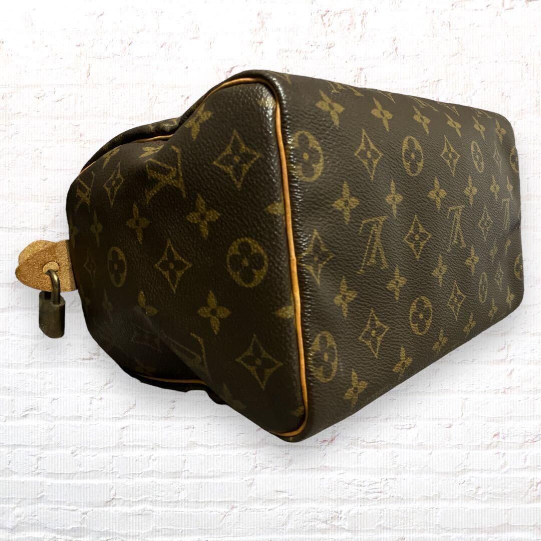 極美品 ルイヴィトン LOUIS VUITTON Lv モノグラム スピーディ 25 ハンドバッグ ミニボストン レディース ブラウン