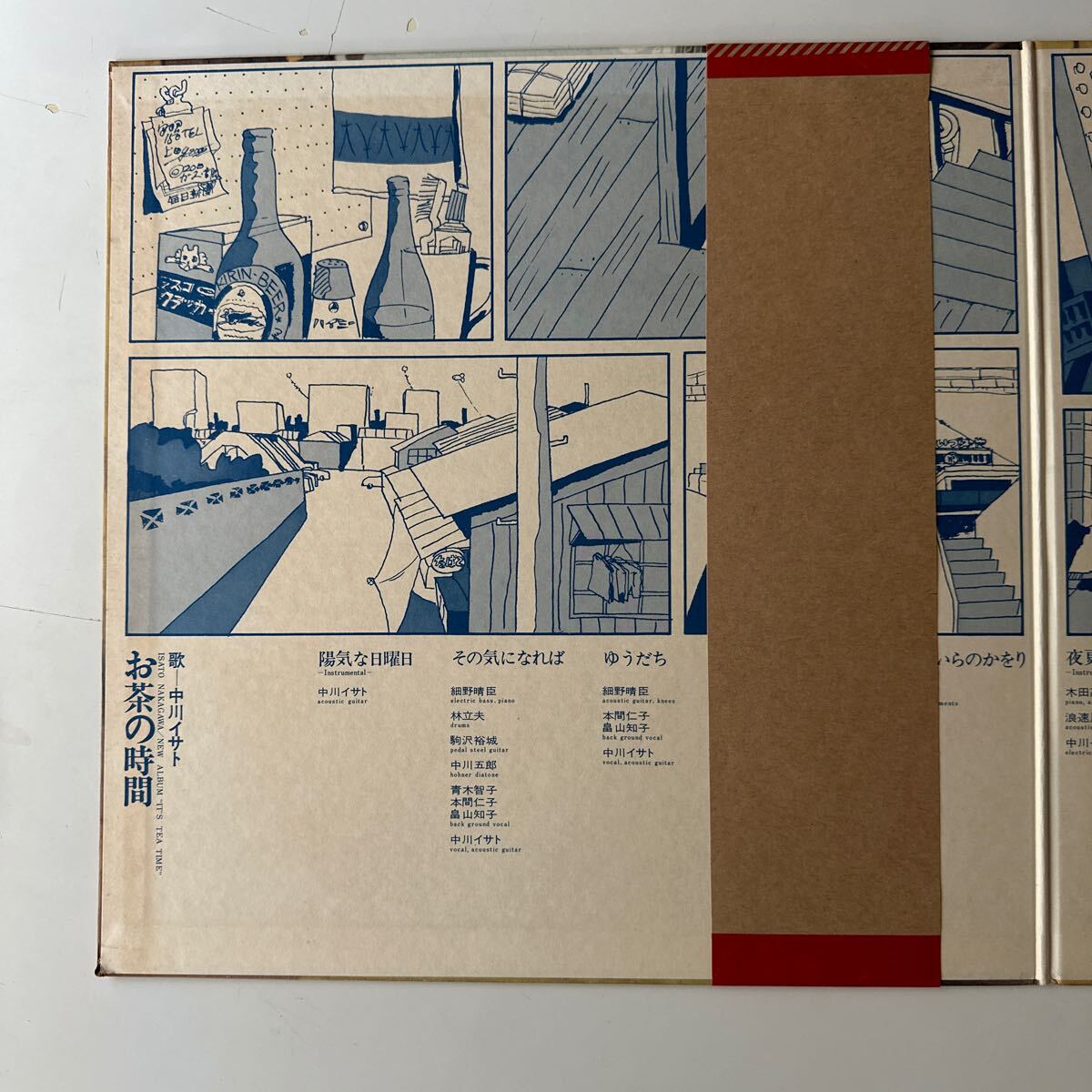 中川イサト　お茶の時間　70年代　レコード　五つの赤い風船_画像3