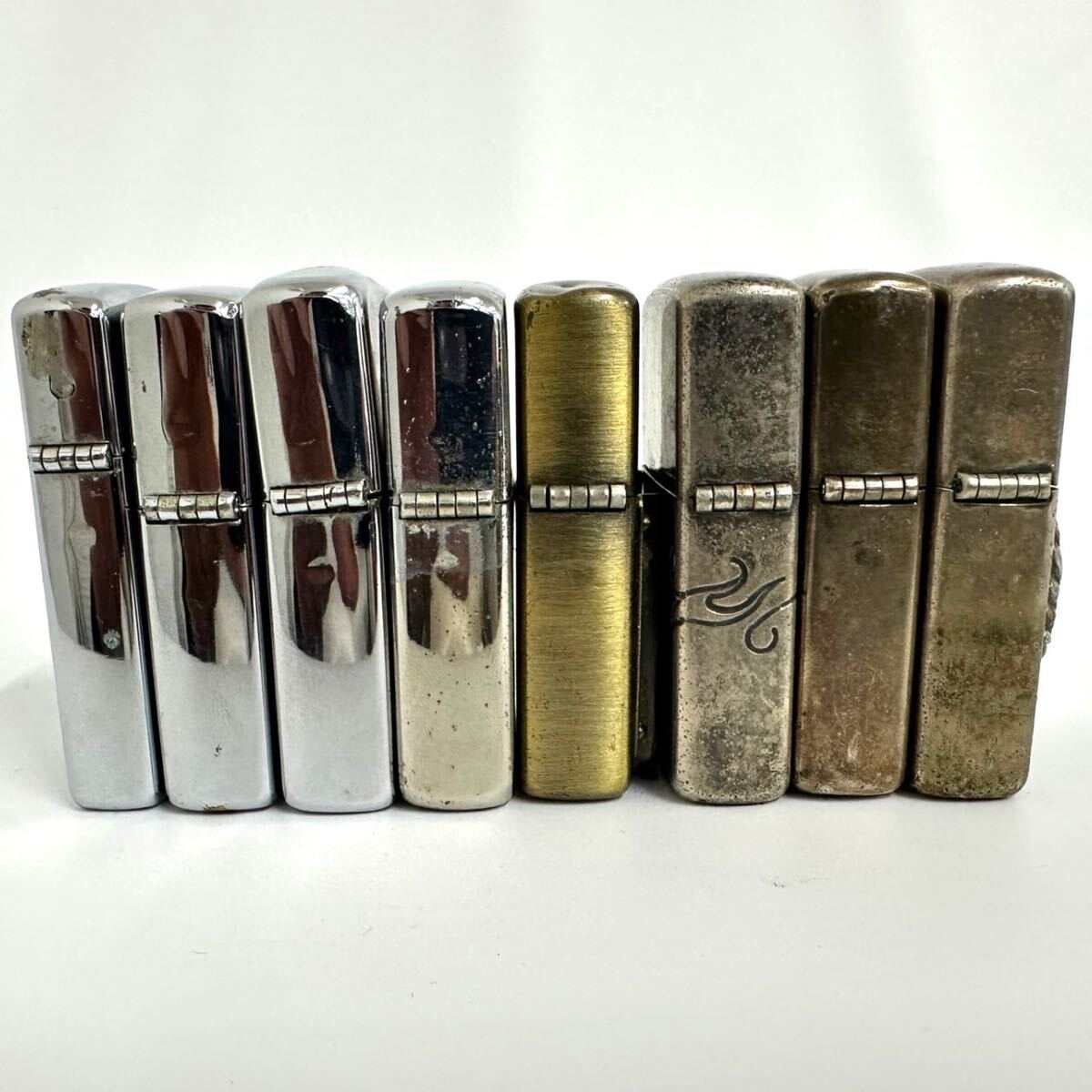 【K0329】ZIPPO 喫煙具 オイルライター Zippo ジッポー ジッポ 喫煙グッズ 8個まとめ売り ジャンク 着火未確認_画像9