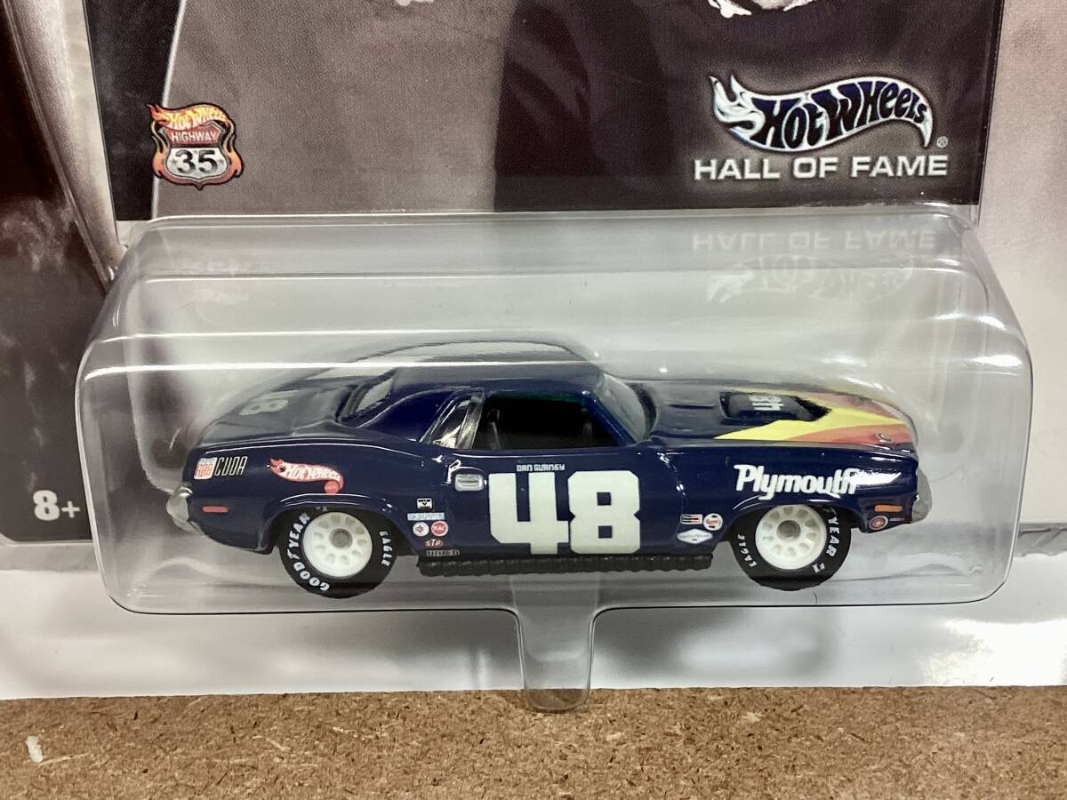 ホットウィール　ダン　ガーニー　AARクーダ　Hot Wheels Hall of Fame Legends Dan Gurney Plymouth AAR Cuda_画像2