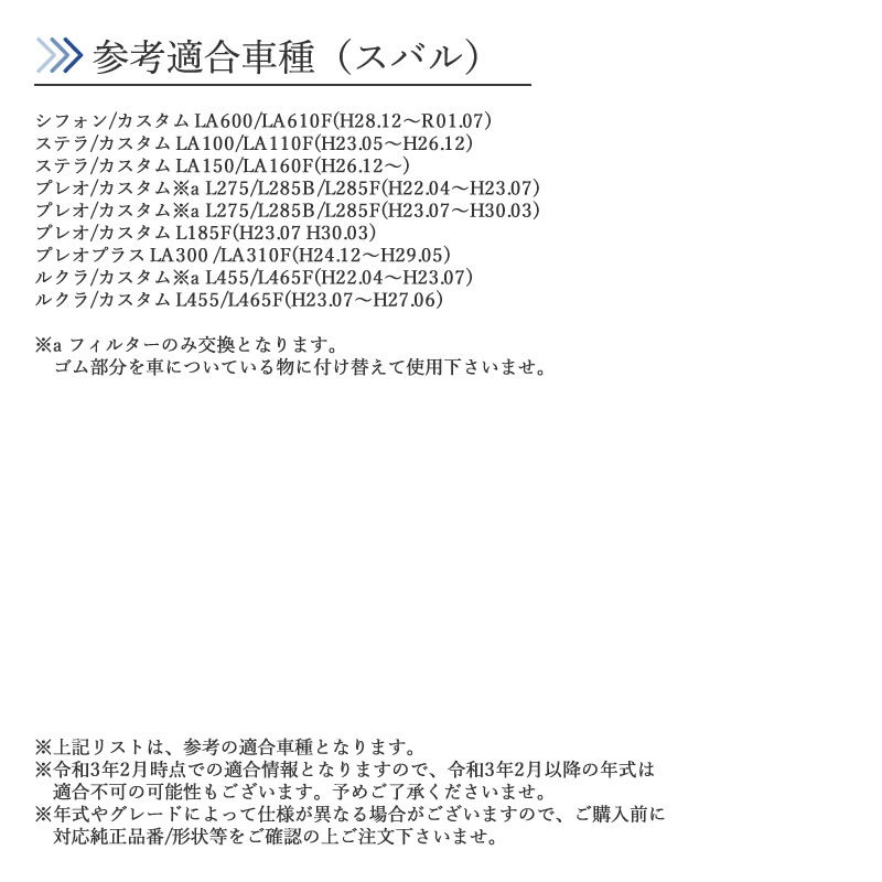 ムーヴカスタム L150/L160S LA100/LA110S LA150/LA160S 対応 エアフィルター 互換品 17801-B2050 7801-B2050-000 17801-B2090 EF02】_画像5