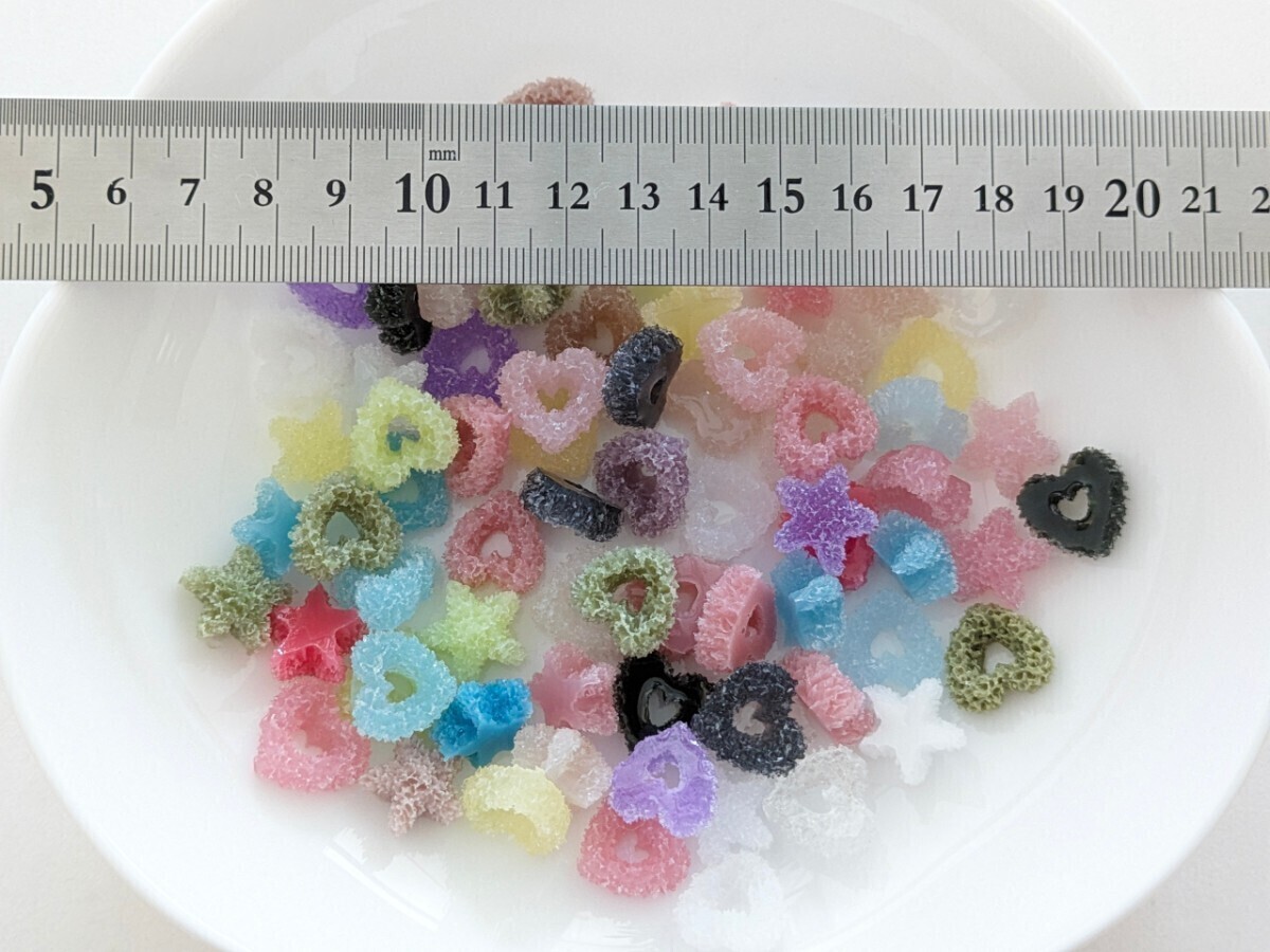  resin deco parts sticking parts candy Heart star hand made parts 