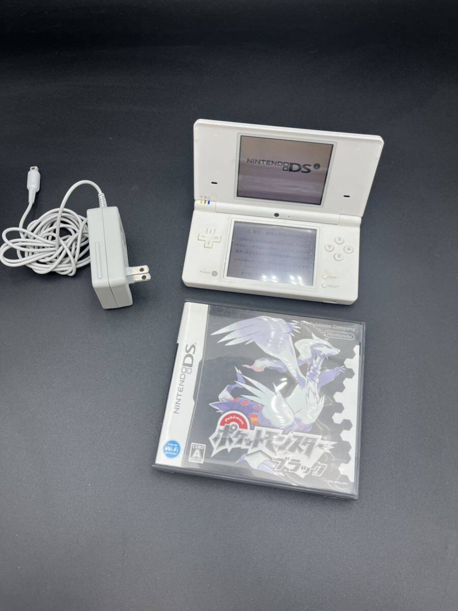 Nintendo DSi 任天堂 ゲーム機 ホワイト ソフト付きポケットモンスターブラック　r60405-1_画像3