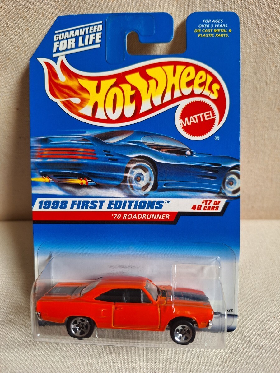 【ホットウィール】　'70　ROADRUNNER　ロードランナー　1998　FIRST EDITIONS　 HOT WHEELS_画像3