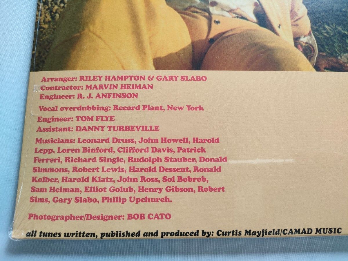 新品未開封LPレコードCurtis Mayfieldカーティス メイフィールド名盤180g重量盤1st名曲Move On Up収録