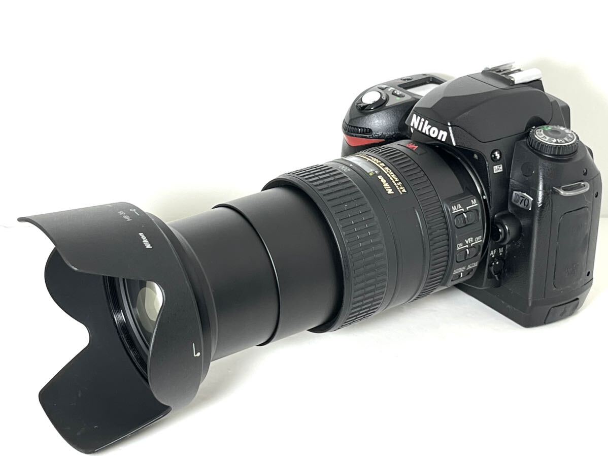 美品 ニコン Nikon D70 レンズ3本 NIKKOR DX 18-200mm VR 他 ショット数少 16,134枚 4GB CFカード付きすぐに撮影出来ます 動作確認済み の画像2