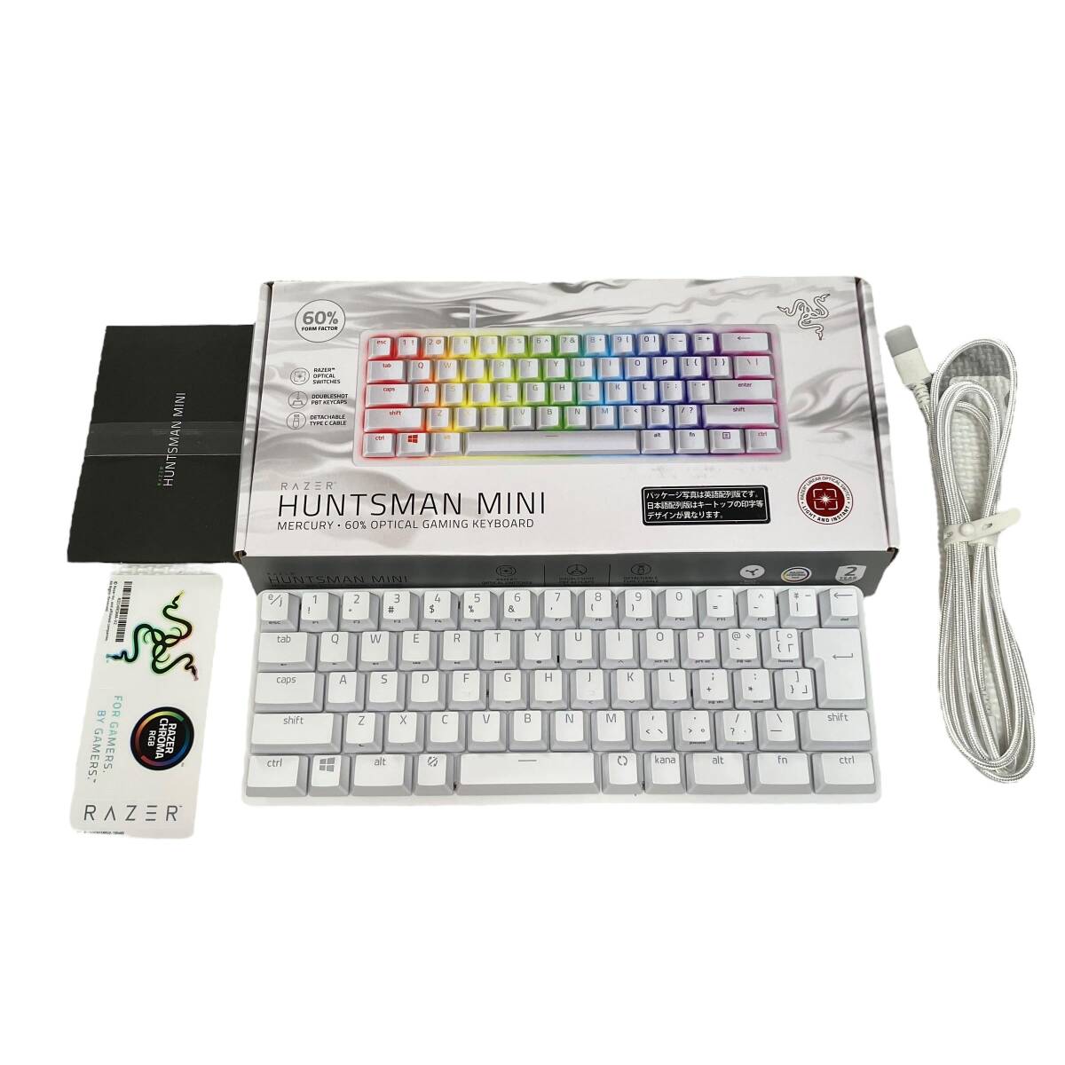 Razer Huntsman Mini JPge-ming клавиатура Linear Optical Switch японский язык JP расположение Mercury White белый linear RZ03-03391100-R3J1