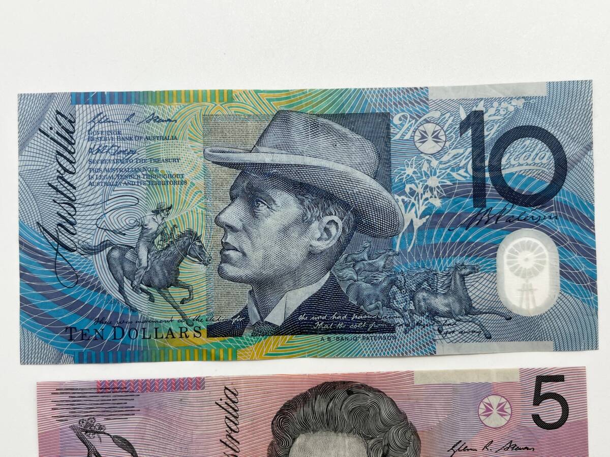 66073 Австралия банкноты всего 15 доллар 10 доллар ×1 листов 5 доллар ×1 листов старый банкноты зарубежный банкноты суммировать мир 